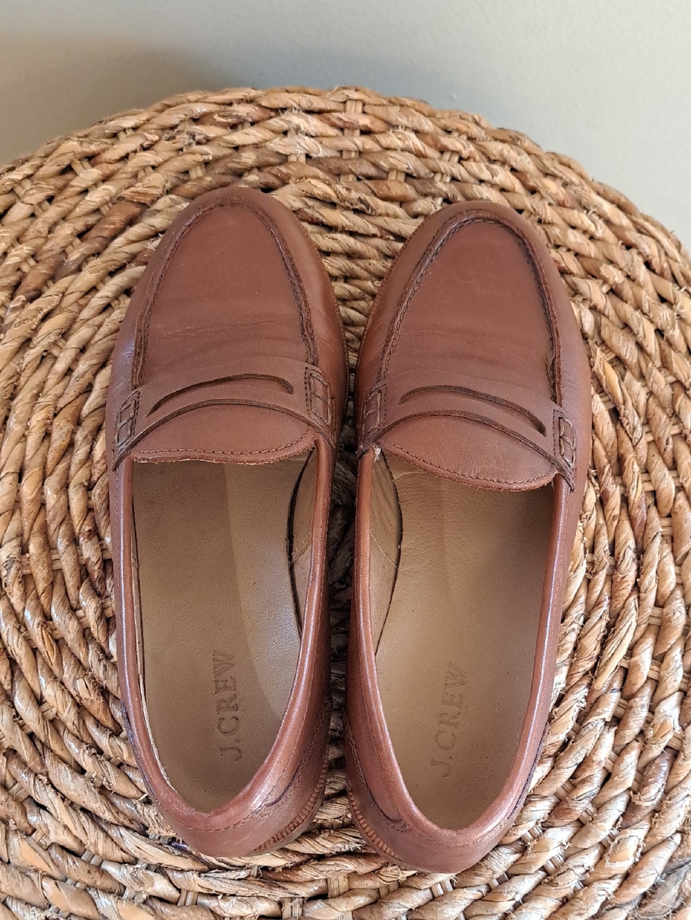 J.Crew Womens Academy Preppy/Academia Saddle Brown Leather Loafers 7 - Picture 6 of 9